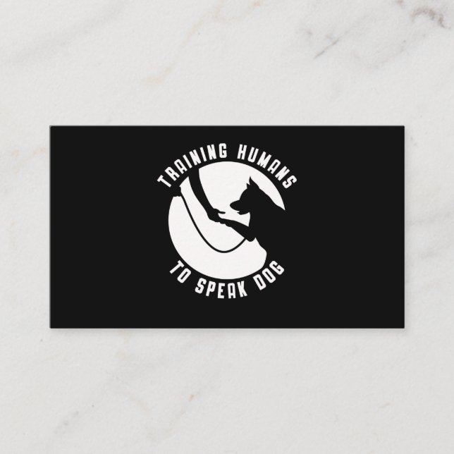 Hund Träning av Hund för kvinnliga lärare i Manar Visitkort (Framsida)