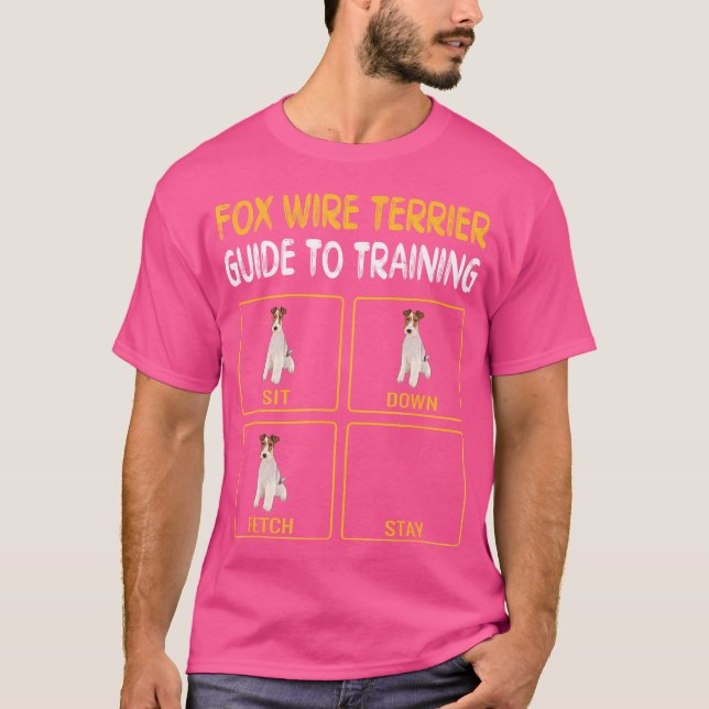 Hund Träning Funny Wire Fox Terrier T Shirt (Framsida)