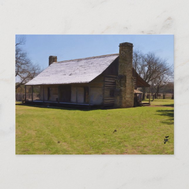 Hund-trav kabin vykort (Framsida)