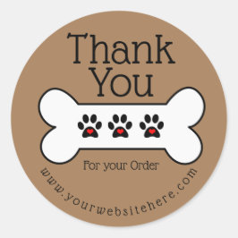 Hund Treat Bakery Business | ANPASSNINGSBAR Runt Klistermärke