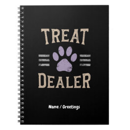 Hund Treats Dealer Funny Humor Design Perfekt Anteckningsbok