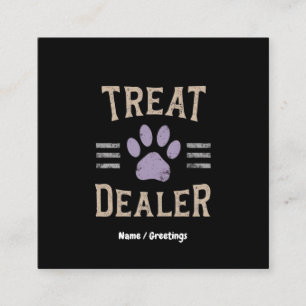 Hund Treats Dealer Funny Humor Design Perfekt Fyrkantigt Visitkort