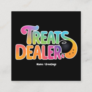 Hund Treats Dealer Owner Hund älskare Funny Snout Fyrkantigt Visitkort
