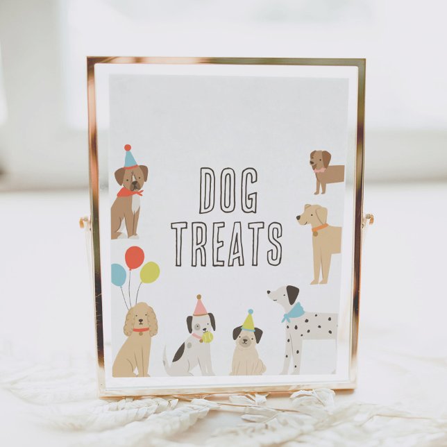 Hund Treats Puppy Party Birthday Bord-tecken Poster (Skapare uppladdad)
