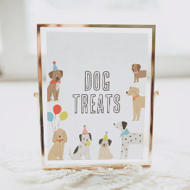 Hund Treats Puppy Party Birthday Bord-tecken Poster