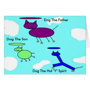 Hund Trinity Hälsningskort