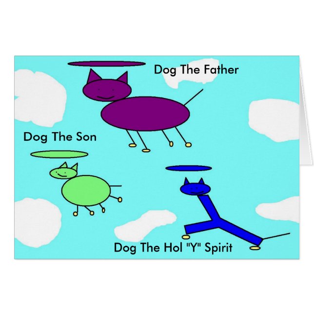 Hund Trinity Hälsningskort (Framsidan Horizontal)