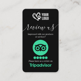 Hund - trippningAdvisor-granskningsbegäran QR-kod Visitkort