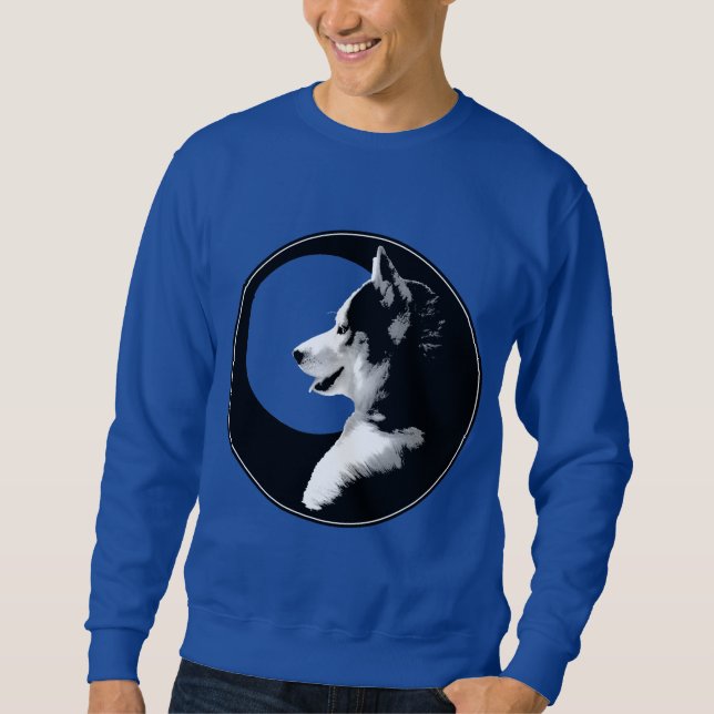 Hund tröja för Sled för tröja för Husky Sweatshirt (Framsida)