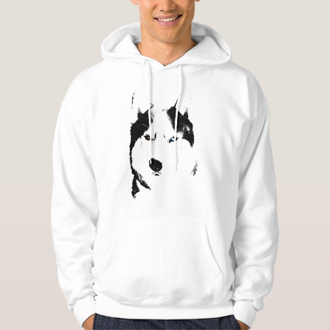 Hund tröja för tröja för Husky HoodieSledhund Sweatshirt (Framsida)