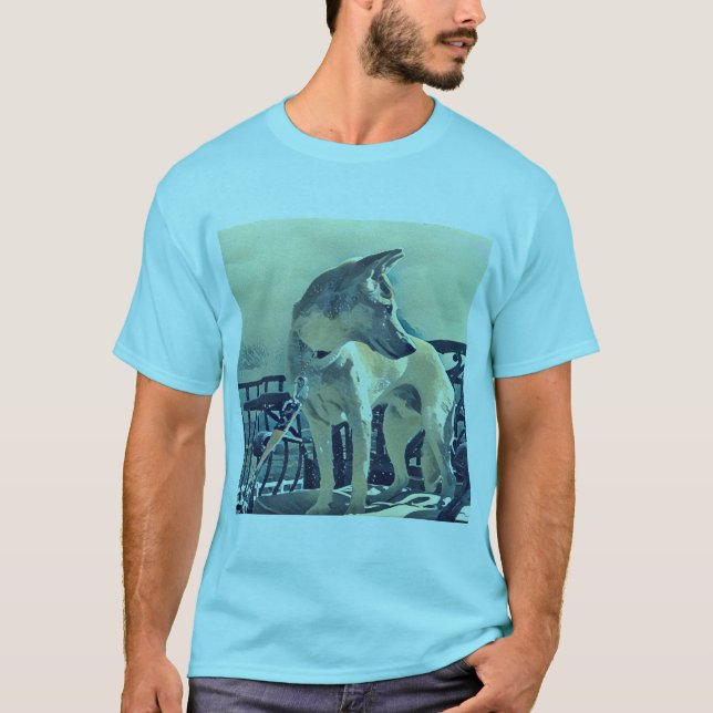 Hund tröjangsd tee shirt (Framsida)