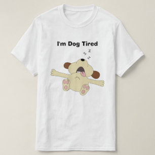 Hund tröttad personlig tee shirt