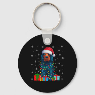 Hund Ugly Julafton Light Santa Hat Portugisiska Va Nyckelring