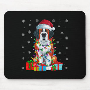 Hund Ugly Julafton Ljus Santa Hat Saint Bernard Hu Musmatta