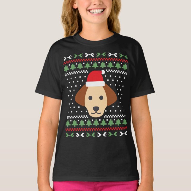Hund Ugly julsötare T Shirt (Framsida)