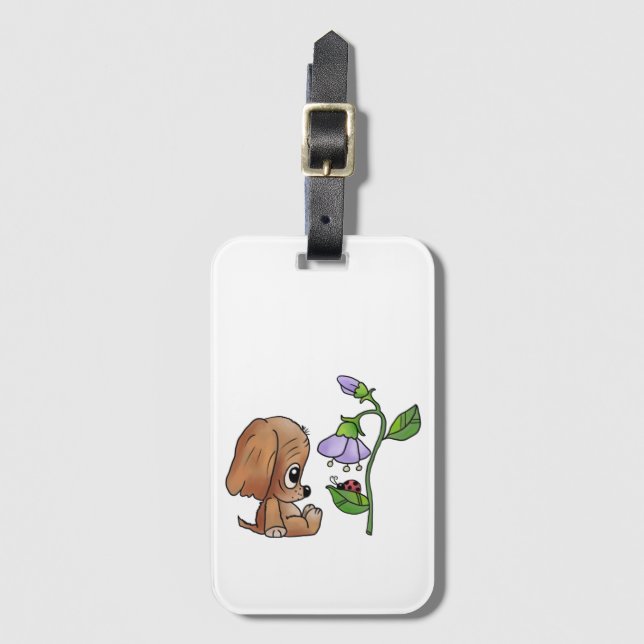 Hund und Blume   Bagagebricka (Framsida vertikal)