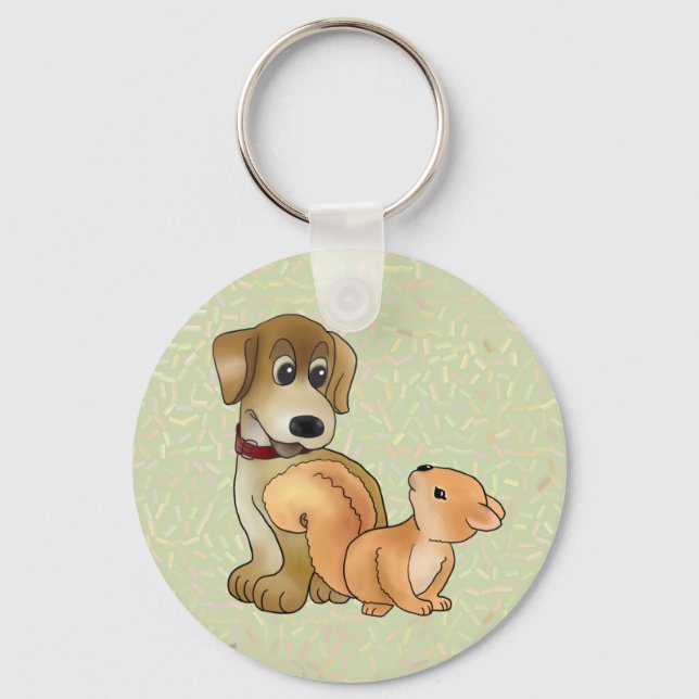 Hund und Eichhörnchen Nyckelring (Framsida)