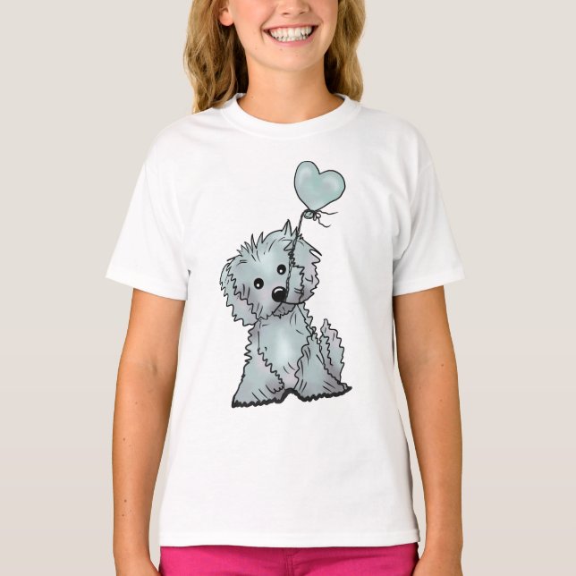 hund und luftballon T-Shirt (Framsida)