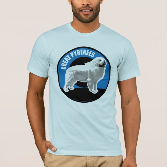 Hund Underbar Pyrenéerna Tee Shirt (Framsida)