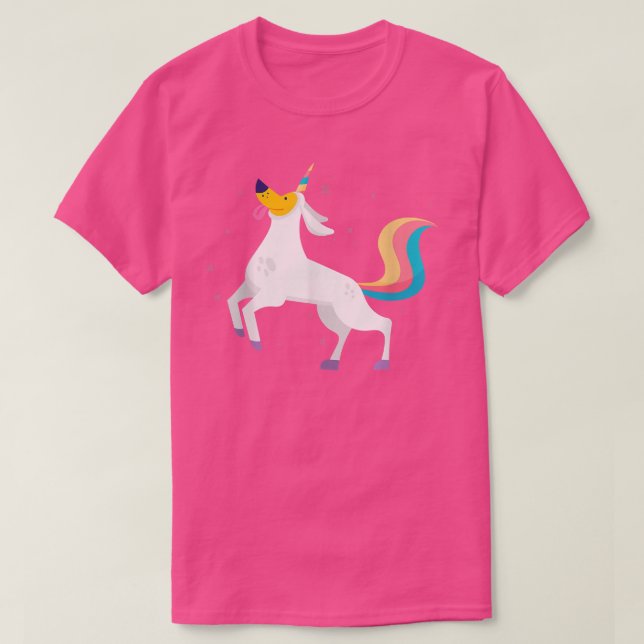 Hund Unicorn Fairy svan T Shirt (Design framsida)