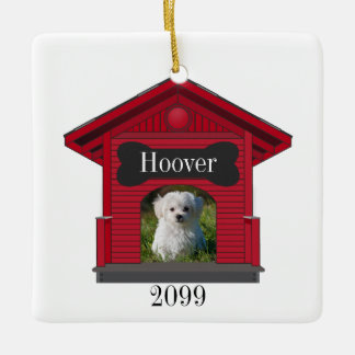 Hund Upload Photo Hund House w Bone jul Cerami Julgransprydnad Keramik