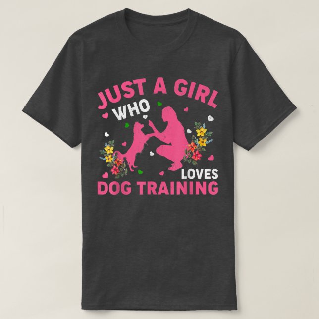 Hund utbildar bara Älskare en flicka som Kärlek Hu T Shirt (Design framsida)