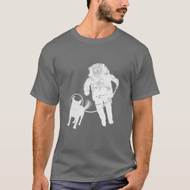 Hund- utrymme går t-shirt (Framsida)