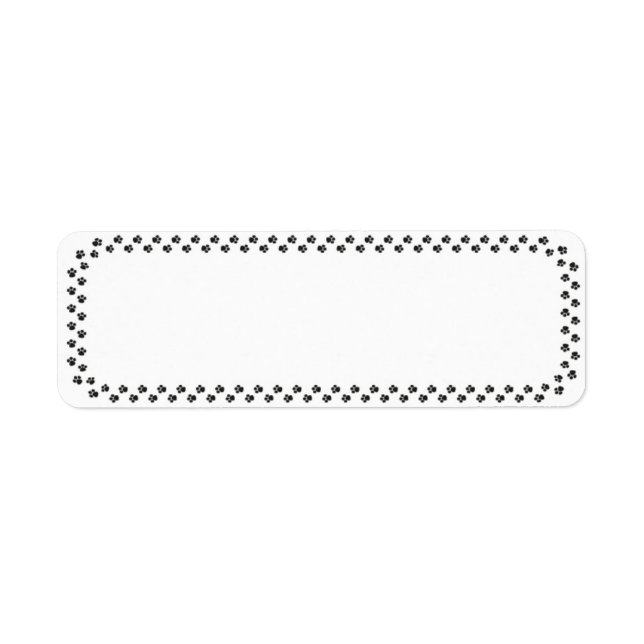 Hund utskriftsetikett returadress etikett (Framsidan)