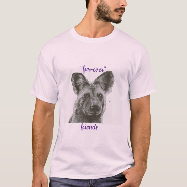Hund utskriftskjorta t shirt (Framsida)