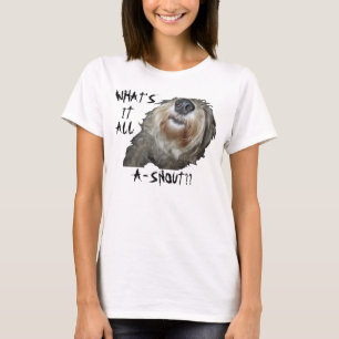 Hund "VAD ÄR DET ALL A-SNOUT??", Skjortor T-shirt