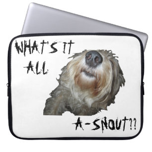 Hund "VAD ÄR DET?" Laptop-fodral Laptop Sleeve