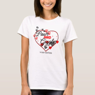 Hund valentin, kattvalentin: Tassar och gigles:V-d T Shirt