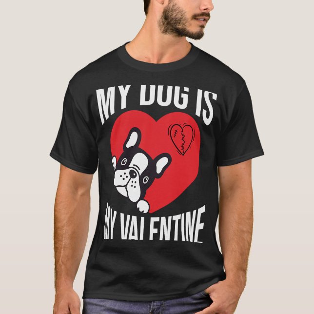Hund Valentindagen Manar Kvinnor T Shirt (Framsida)