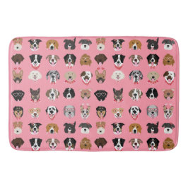 Hund Valentine Ansikte Mönster Badrumsmatta