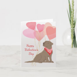 Hund Valentine Card Chocolate Labrador Retriever Helgkort