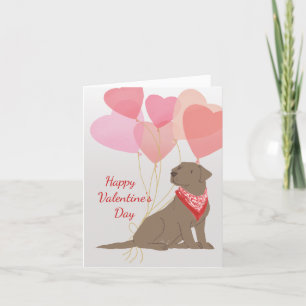 Hund Valentine Card Chocolate Labrador Retriever Helgkort