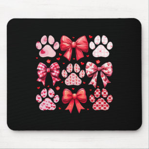 Hund Valentine Coquette Söt Hund Tassavtryck Hjärt Musmatta