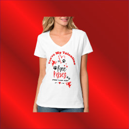 Hund Valentine - Free Kisses innehåller definitivt T Shirt