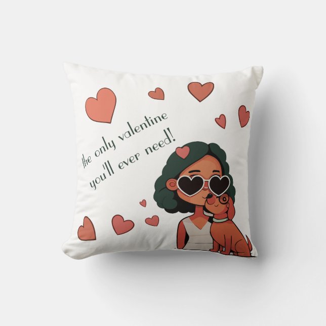 Hund Valentine Kudde (Framsida)