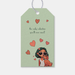 Hund Valentine Presentetikett