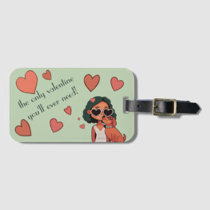 Hund Valentine Tote Bag Bagagebricka