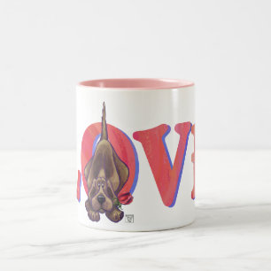 Hund Valentine's Day Två-Tonad Mugg