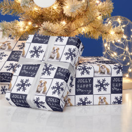 Hund Valp Husdjur Foto Snöflinga Jul Presentpapper