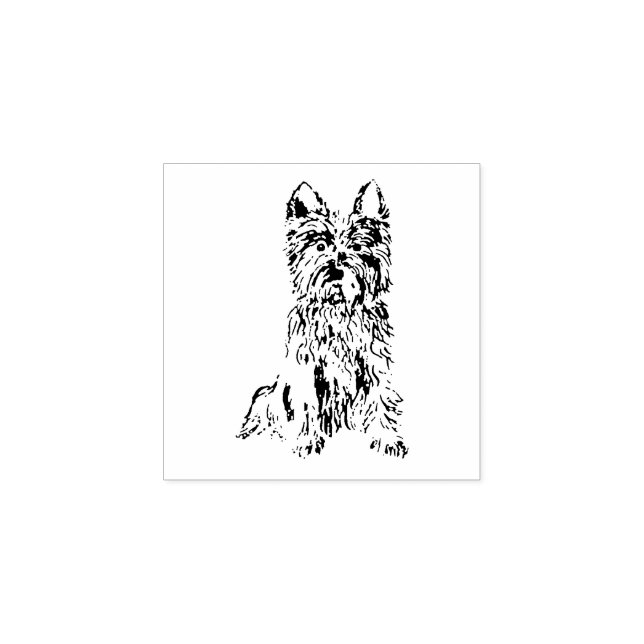Hund Valp Sötast Terrier Stämpel (Tryck)