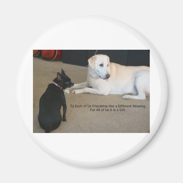 Hund Vänskap Magnet (Framsidan)