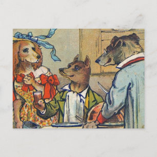 Hund Victorian Dinner Dress Doggy Vykort