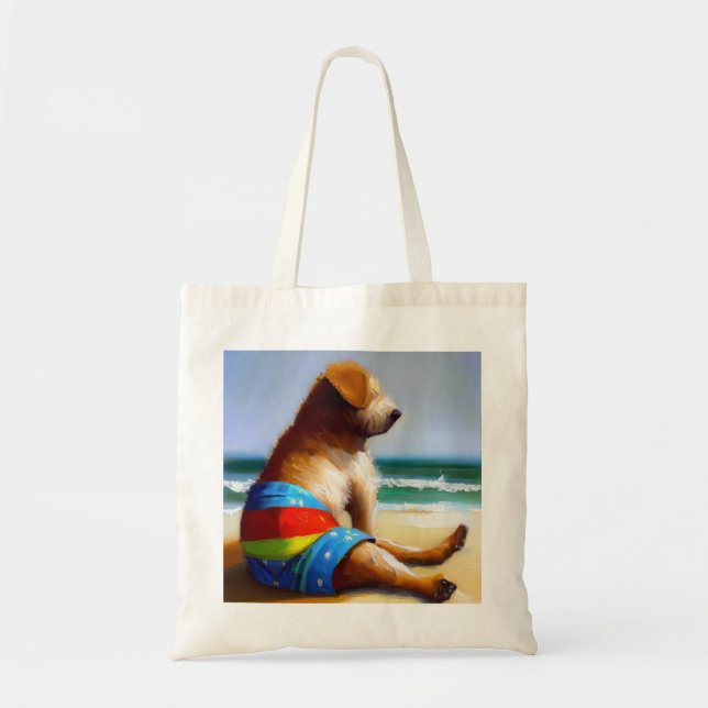 Hund vid Beach Tygkasse (Framsidan)