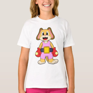 Hund vid Boxing med Boxing handskar T Shirt