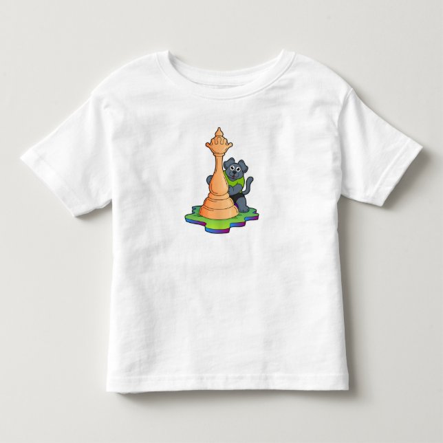 Hund vid Chess med Chess biet Queen T Shirt (Framsida)