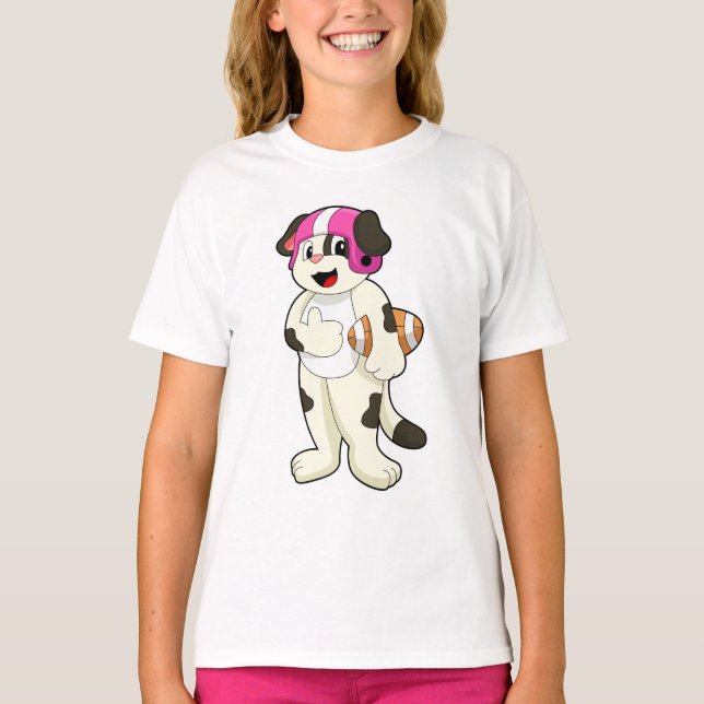 Hund vid fotbollssport t shirt (Framsida)